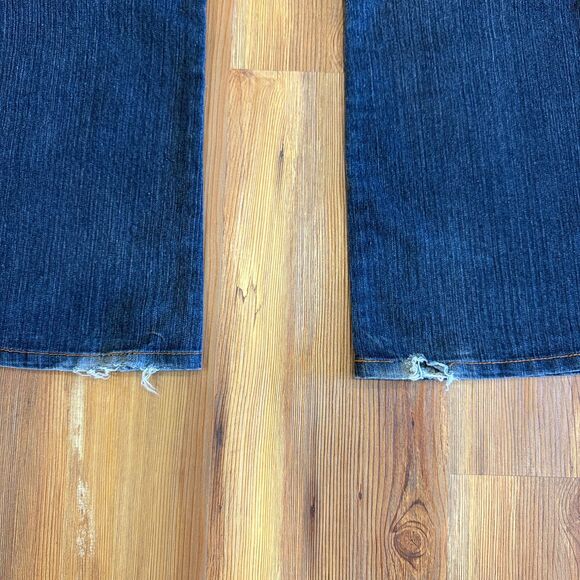 SO Y2K Low-Rise Dark Wash Flare Jeans - Size 7 Long - Picture 6 of 7